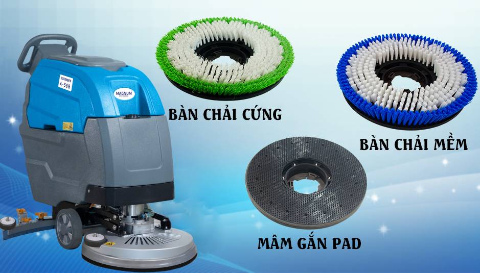 Cách lựa chọn bàn chải phù hợp cho máy chà sàn đẩy tay để làm sạch sàn gạch, sàn bê tông