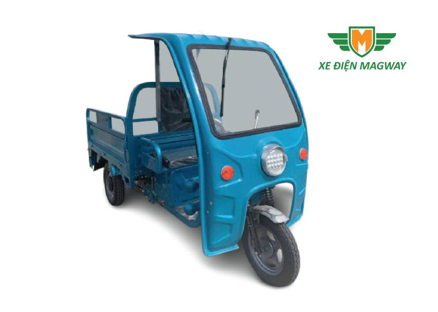 Xe điện 3 bánh chở hàng có mái che tải trọng 500kg