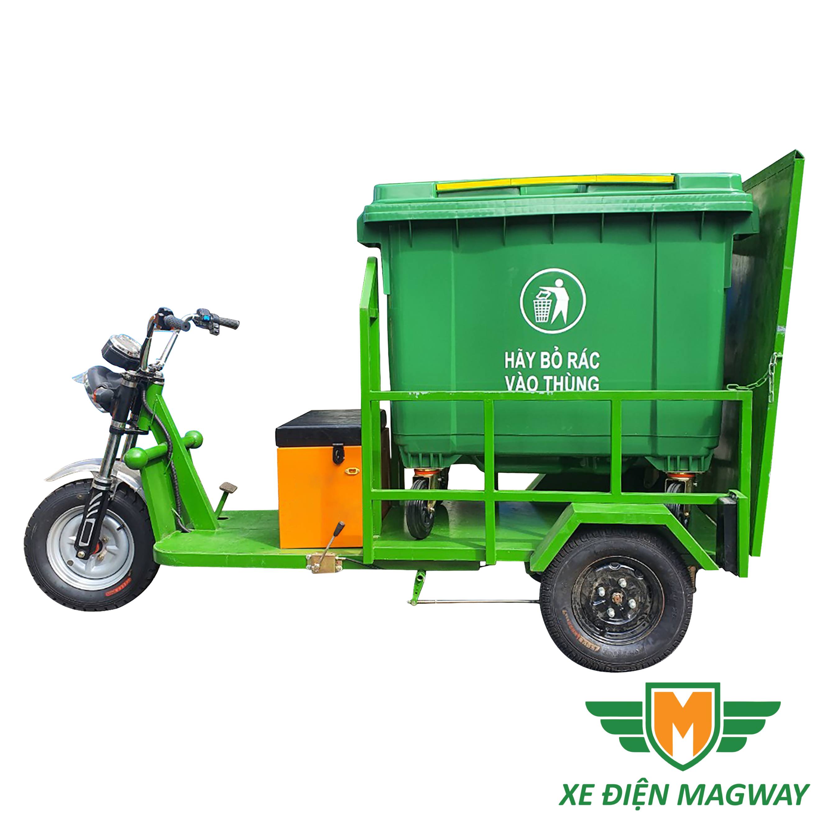 Xe điện chở rác dùng cho thùng 660L