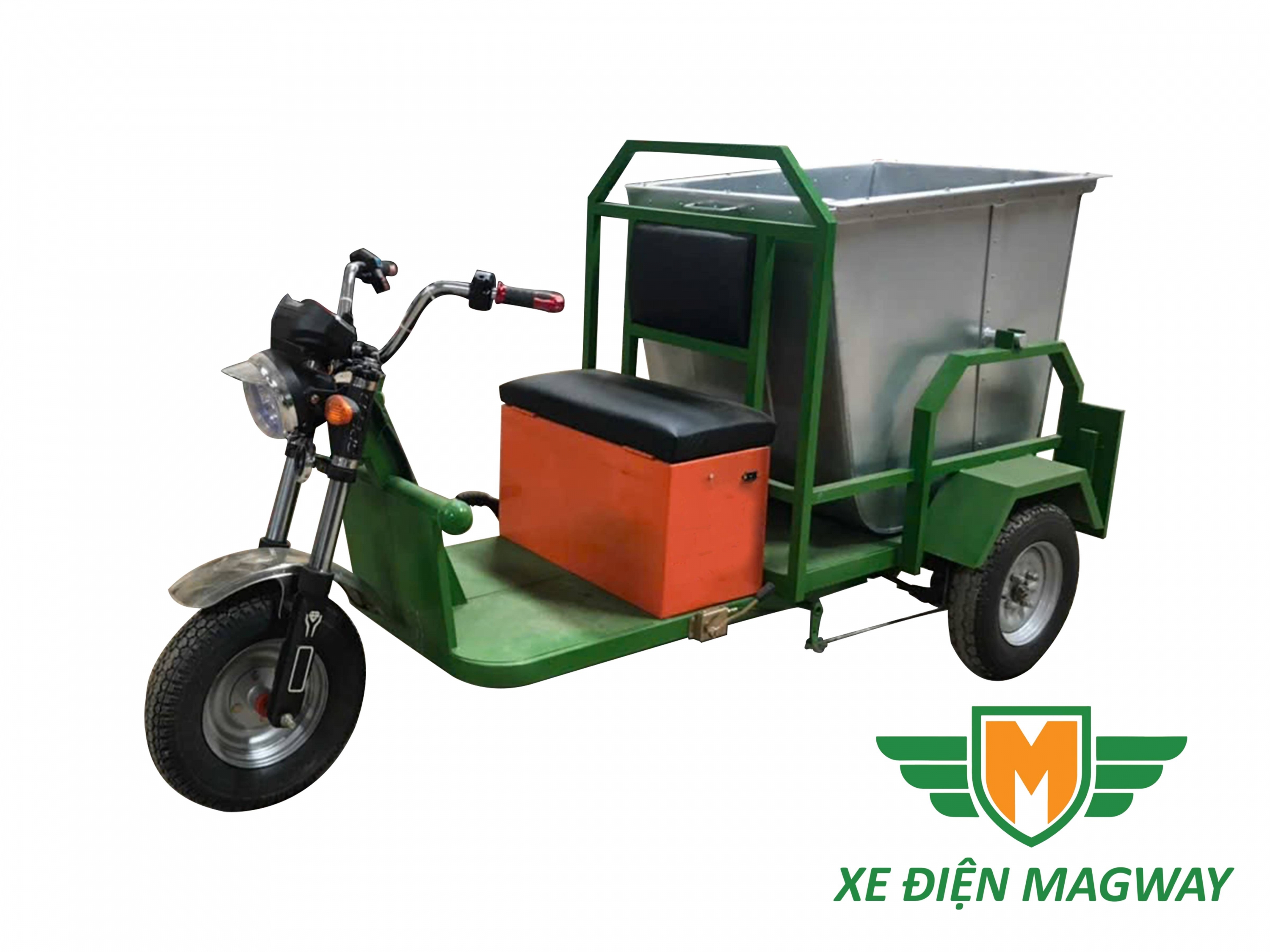 Xe điện chở rác thùng tôn 500L