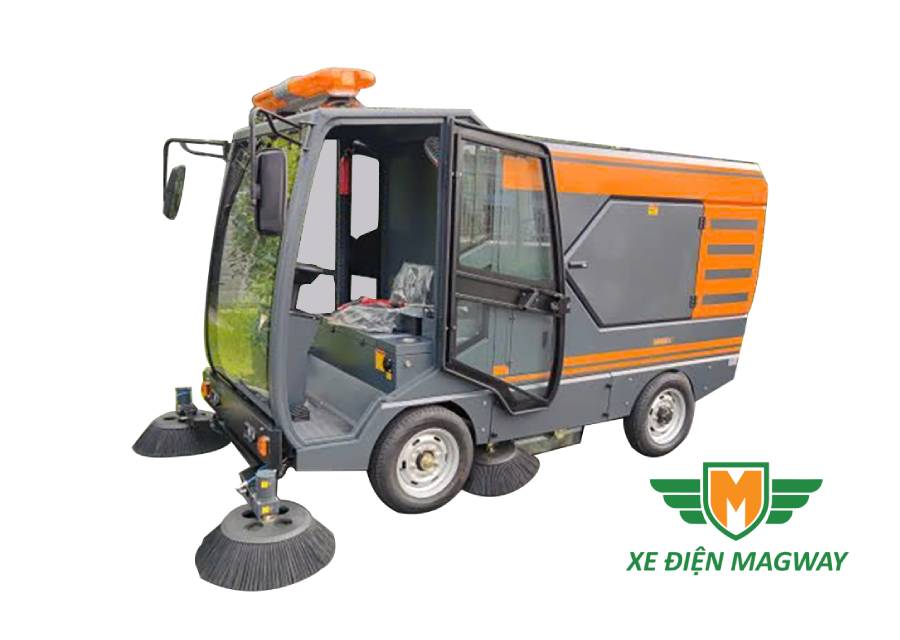 Xe quét rác hút bụi đô thị ngồi lái cabin kín U220CAR