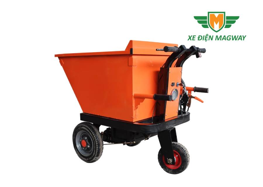 Xe rùa điện chở vật liệu công trình xây dựng