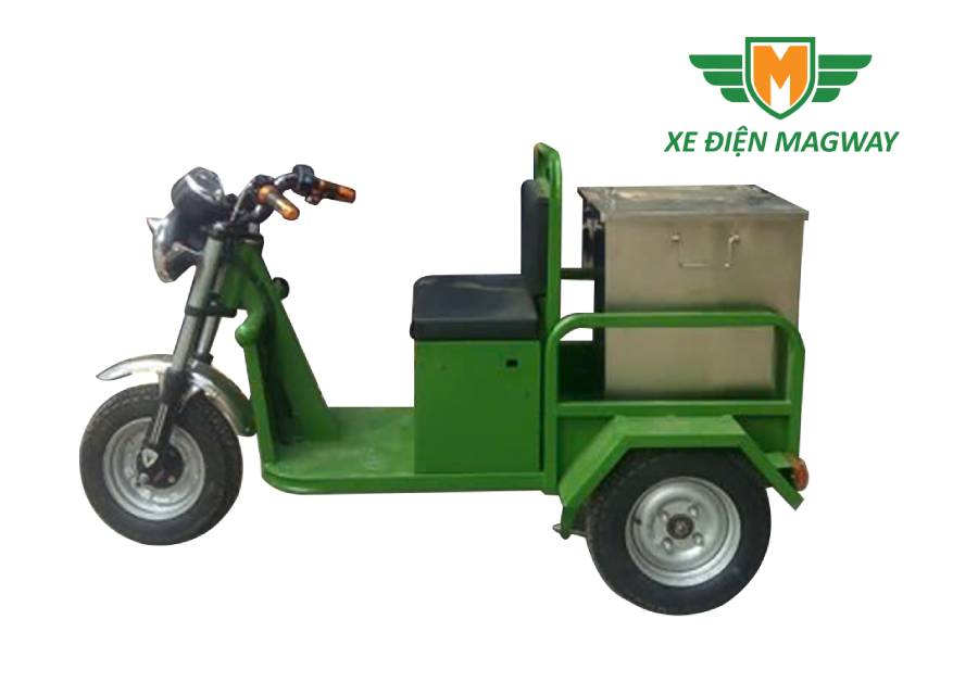 Xe thu gom rác thùng Inox 100L